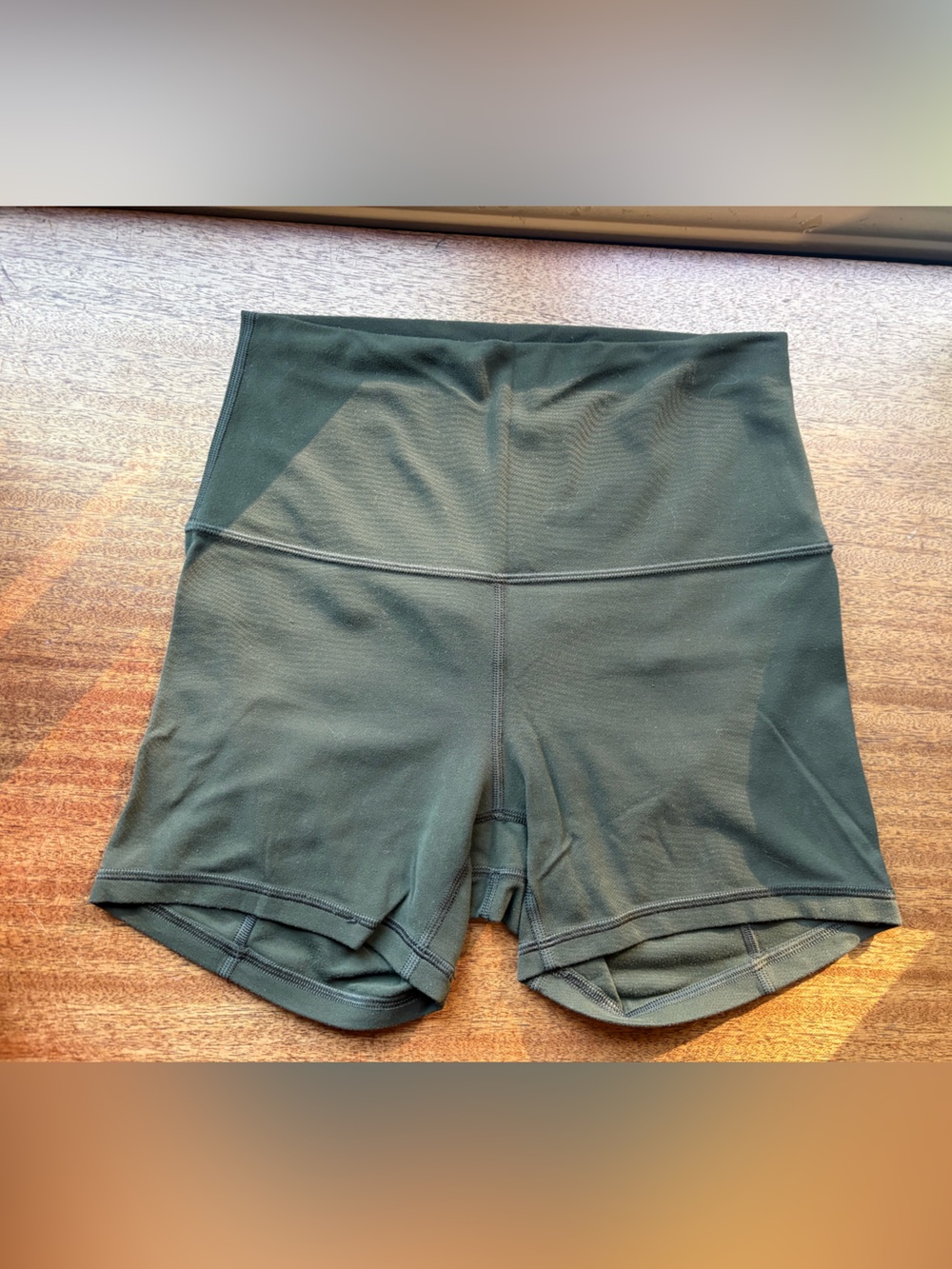 lululemon athletica Olive Green High-Rise Bike Shorts